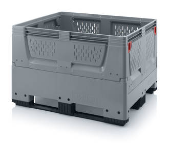 670 Litre Collapsible Pallet Bin Vented with Skids