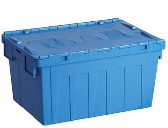 55 Litre Attached Lid Crate (600 x 400mm)