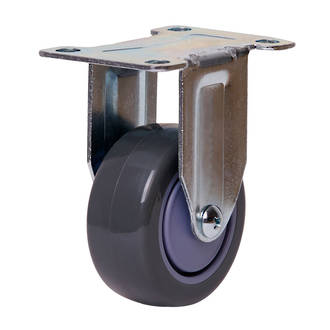 Rigid Castor with 75mm Polyurethane Wheel