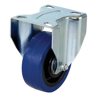 Rigid Castor with 100mm Rebound Rubber Wheel