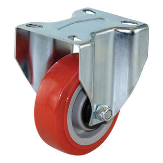 Rigid Castor with 100mm Polyurethane Wheel