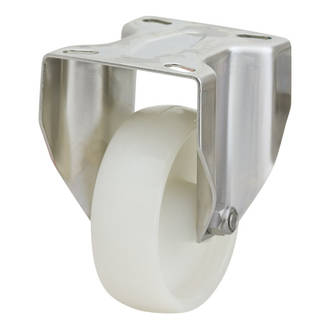 Rigid SS Castor with 100mm Nylon Wheel