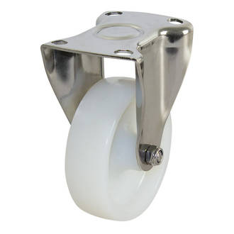Rigid SS Castor with 100mm Nylon Wheel