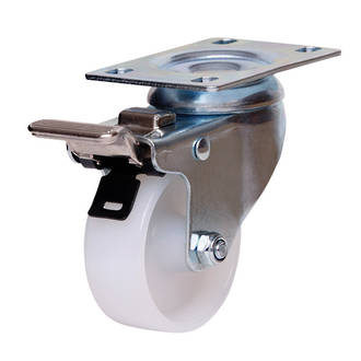 Swivel Brake Castor with 75mm Nylon Wheel