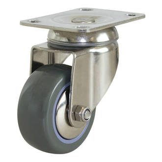Swivel SS Castor with 75mm Polyurethane Wheel