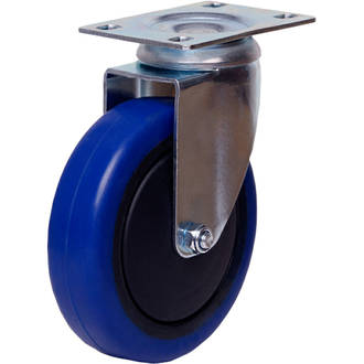 Swivel Castor with 100mm Rebound Rubber Wheel