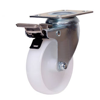 Swivel Brake Castor with 100mm Nylon Wheel